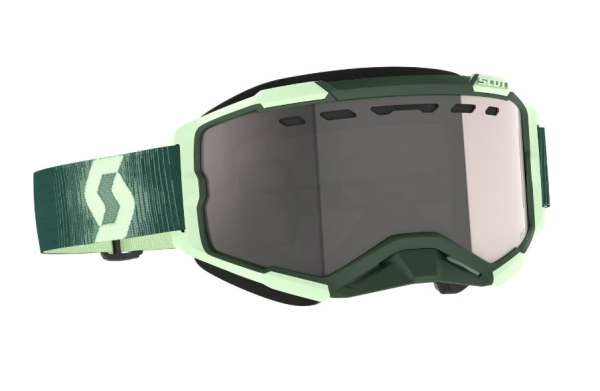 Scott Goggle Fury Snow Cross dark green/mint green / enhancer silver chrome, 1, nordicamoto.ro