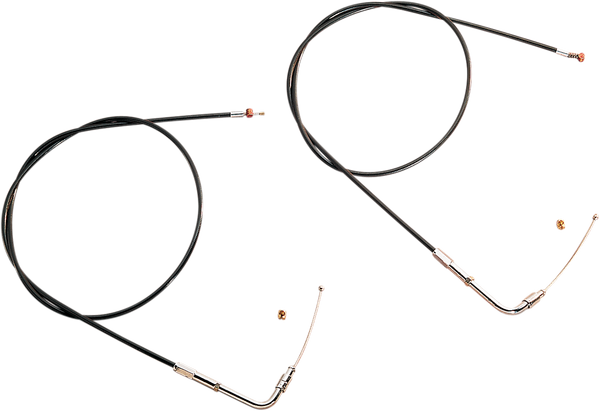 Black Vinyl Throttle/idle Cable Black, 2, nordicamoto.ro