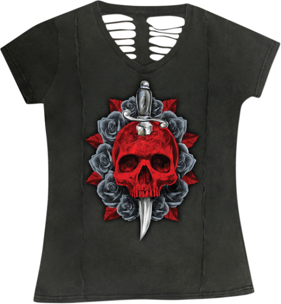 Women's Dagger Skull T-shirt Gray L +, 3, nordicamoto.ro