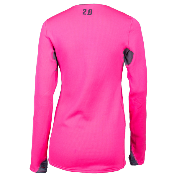 Bluza Dama Klim Base Layer Solstice Shirt 2.0 Knockout Pink - Castlerock Gray, 10, nordicamoto.ro