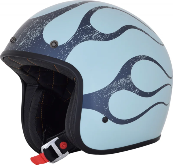Fx-76 Flame Vintage Helmet Gloss Blue/gray 2x-large Blue, Gloss, Gray 2XL, 1, nordicamoto.ro