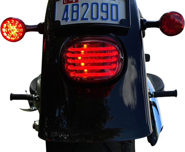 Probeam® Integrated Low Profile Led Taillights With Auxiliary Turn Signals Red, 1, nordicamoto.ro