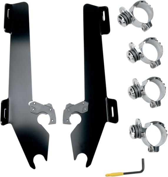 Fats/slim Windshield Trigger-lock Complete Mount Kit Black, 1, nordicamoto.ro