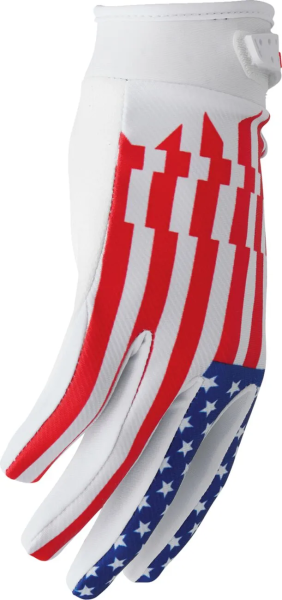 THOR Launchmode Patriot kesztyű, fehér/piros/kék, 16, nordicamoto.ro