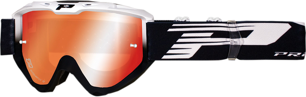 3450fl Riot Mx Goggles Black, White, 1, nordicamoto.ro