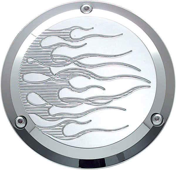 Chrome Billet Derby Cover Chrome, 1, nordicamoto.ro