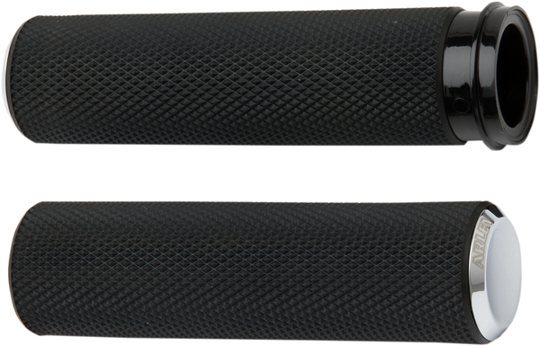 Fusion Knurled Grips Black, 1, nordicamoto.ro
