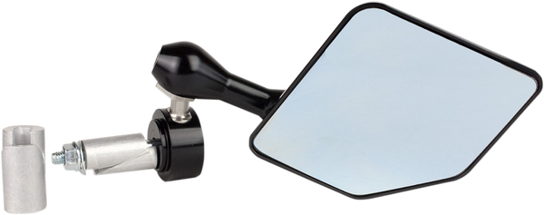 Halo Stainless Steel Bar End Mirror Black, 1, nordicamoto.ro