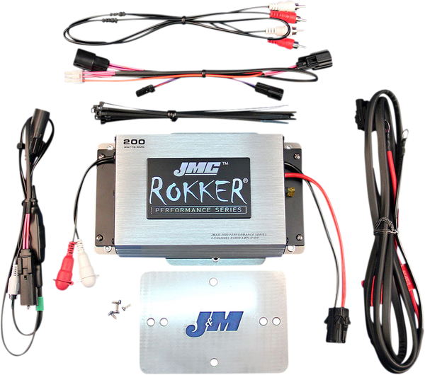 Jmc Rokker® 200 W 2-channel Amplifier Kit Black, Silver, 1, nordicamoto.ro