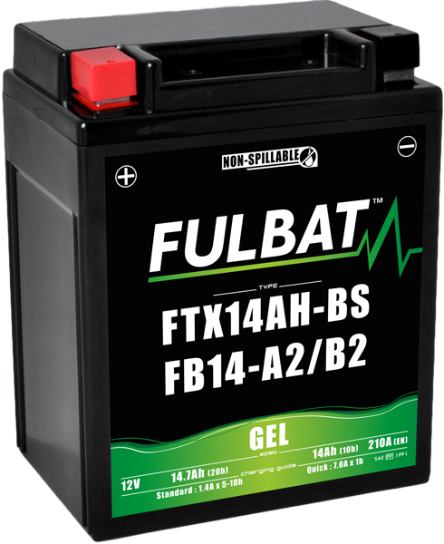 Fulbat FTX14AH-BS motorkerékpár-gélakkumulátor, 1, nordicamoto.ro