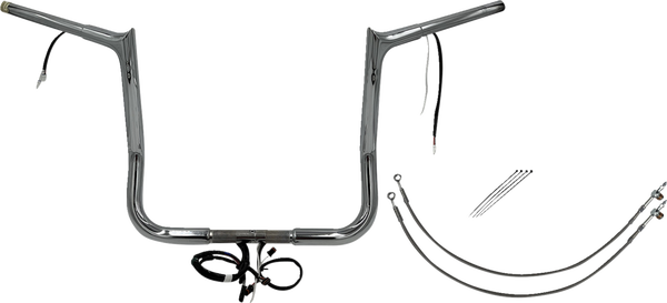 Plug & Play Ez Install 1-1/4(r) Pointed Top Handlebar Kit Silver, 2, nordicamoto.ro