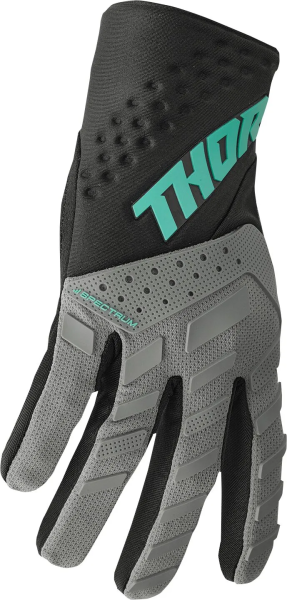 Thor Spectrum kesztyű, fekete/szürke/menta, XS, 4, nordicamoto.ro