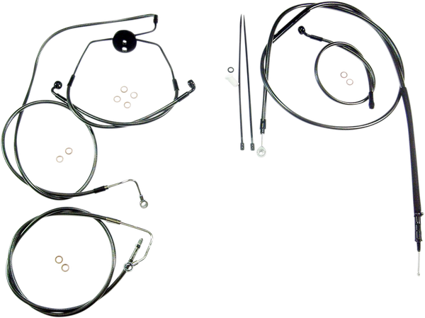 Black Pearl Designer Handlebar Installation Kit Black, 2, nordicamoto.ro