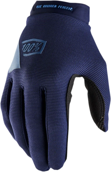 Női kesztyű, 100% Ridecamp, sötétkék/palakék, XL, 1, nordicamoto.ro