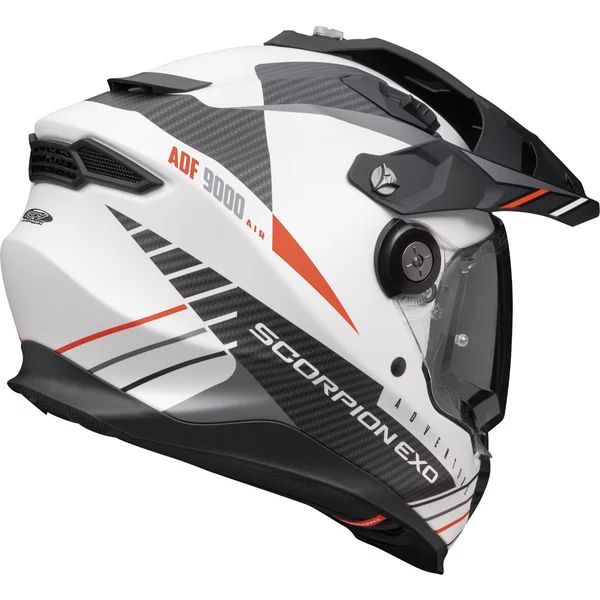 SCORPION ADF-9000 AIR FEAT M enduro/kalandmotoros sisak – fekete/ezüst/piros, 2, nordicamoto.ro