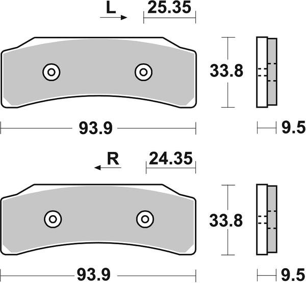 Ds Racing Dual Sintered Brake Pads, 1, nordicamoto.ro