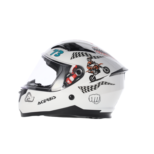 Acerbis Carlino 22-06 Alb M teljes arcú sisak gyerekeknek, 3, nordicamoto.ro