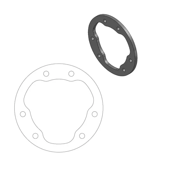 OEM féknyereg-rögzítő konzol, fekete, 1, nordicamoto.ro