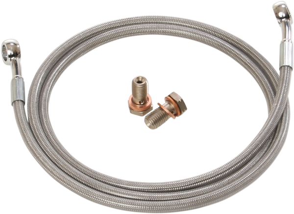 Extended Length Brake Line Silver Oversize [+152 mm (6'')], 1, nordicamoto.ro