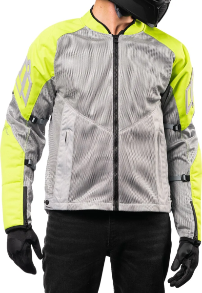Icon Mesh AF szürke/Hi-Vis S textildzseki, 10, nordicamoto.ro
