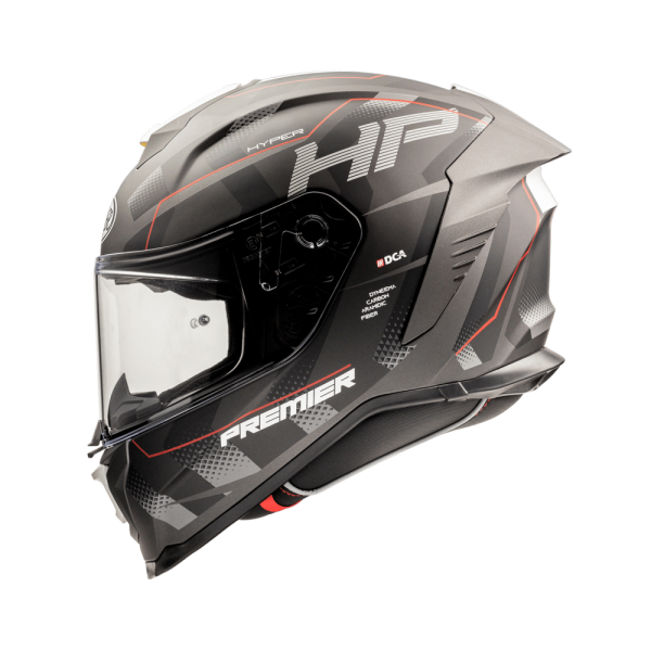 Casca Premier Hyper Carbon HP sisak, piros/szürke/fekete, S-es méret, 1, nordicamoto.ro