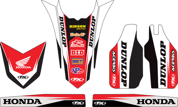 Trim Kit Graphics Black, Red, White, 2, nordicamoto.ro