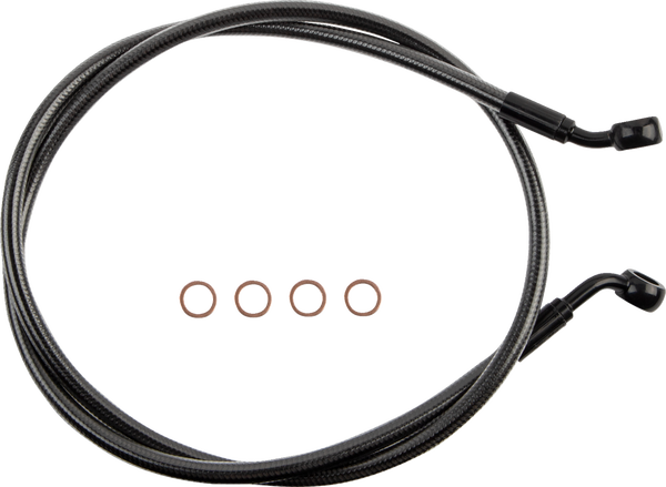 E-z Align Dot Braided Single Disc Front Brake Line Black, Black Pearl, 1, nordicamoto.ro
