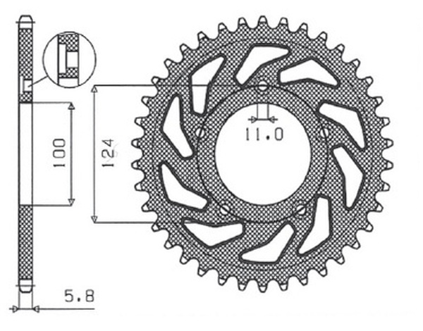 Works Triplestar Aluminum Rear Sprocket Natural, 1, nordicamoto.ro