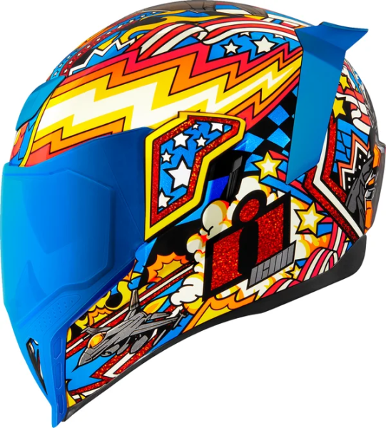 Casca Icon Airflite Fly Boy Red/Yellow/Blue XS, 8, nordicamoto.ro