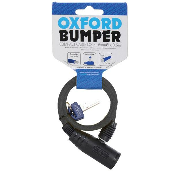 Oxford Bumper Antifurt kábel, 600 mm x 6 mm, füstös szürke, 1, nordicamoto.ro