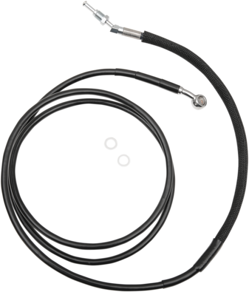 Stainless Steel Hydraulic Clutch Line Vinyl-coat Black +152 mm (6''), 1, nordicamoto.ro