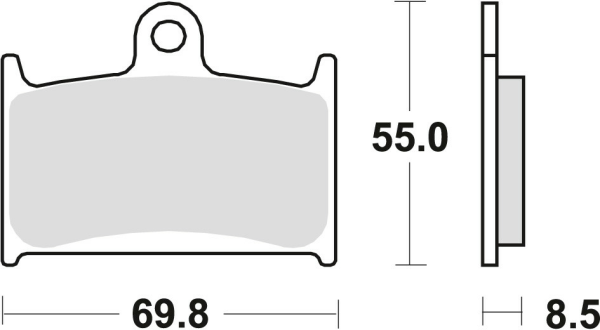 TRW Organic első fékbetétek a SUZUKI GSXR 750 '88–'93-as modelljeihez /GSXR 1100 '89–'92/TRIUMPH DAYTONA 955 '96–'06/SPEED TRIPLE 955 '99–'04/DAYTONA 1200 '95–'97/TROPHY 1200 '94–'03, 1, nordicamoto.ro