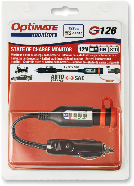 In-line Battery Status / Charge System Monitor Black, 2, nordicamoto.ro