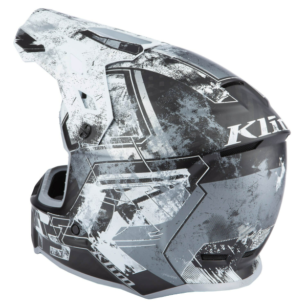 Klim F3 Carbon ECE Unruly fekete–fehér motoros sisak, 63, nordicamoto.ro