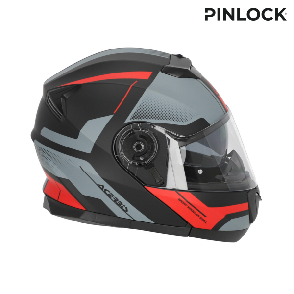 Acerbis Serel 22-06 felnyitható sisak, fekete/piros, S méret, 6, nordicamoto.ro