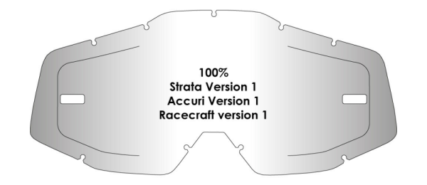 Airscreen lencse 100% Strata/Accuri/Racecraft 1. verzió, átlátszó, 3, nordicamoto.ro