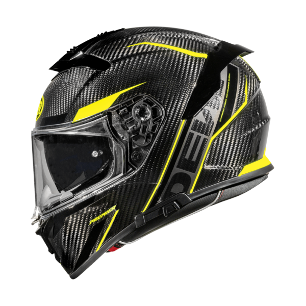 Casca Premier Devil Carbon STY sisak, fekete/sárga, M-es méret, 1, nordicamoto.ro