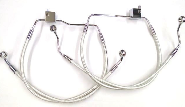 Designer Series Dot Front Lower Brake Line Kit Chrome, Sterling Chromite® Ii, 2, nordicamoto.ro
