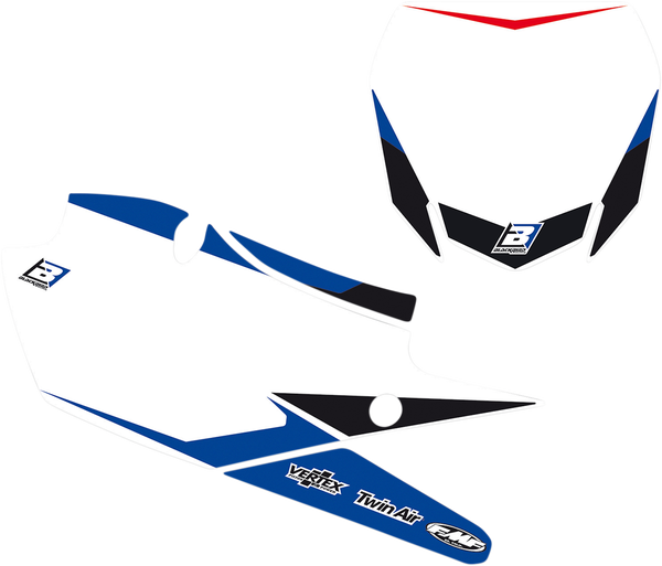 Pre-cut Number Plates With Graphics Black, Blue, White, 1, nordicamoto.ro