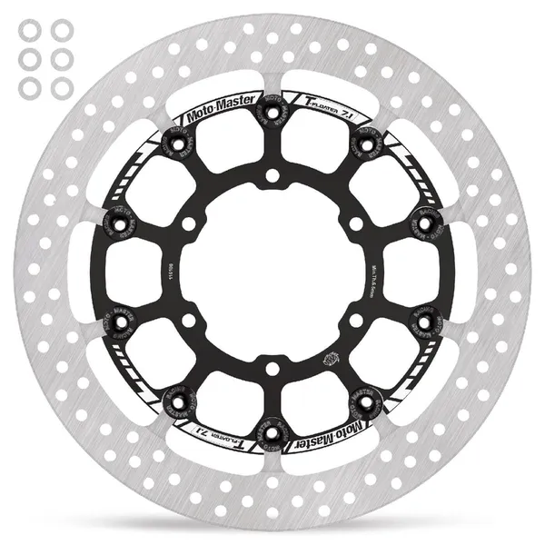 Halo sorozatú úszó rotor – fekete, ezüst, rozsdamentes acél, 1, nordicamoto.ro
