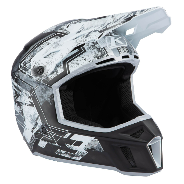 Klim F3 Carbon ECE Unruly fekete–fehér motoros sisak, 64, nordicamoto.ro
