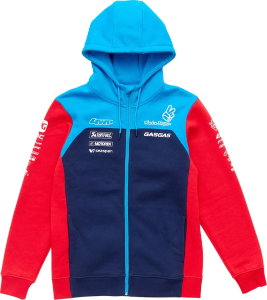 TLD GASGAS TEAM ZIP-kapucnis pulóver, sötétkék/piros, 1, nordicamoto.ro