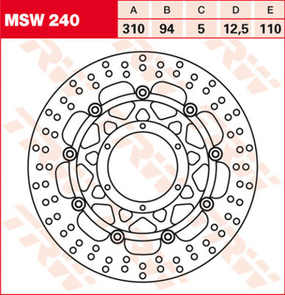 Round Floating Brake Rotor, 1, nordicamoto.ro