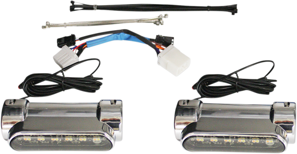 Dynamic Amber/white Engine Guard Leds Chrome, 2, nordicamoto.ro