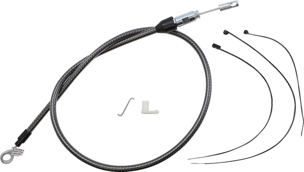 Karbonfibr Quick Connect Upper Clutch Cable Silver, 1, nordicamoto.ro