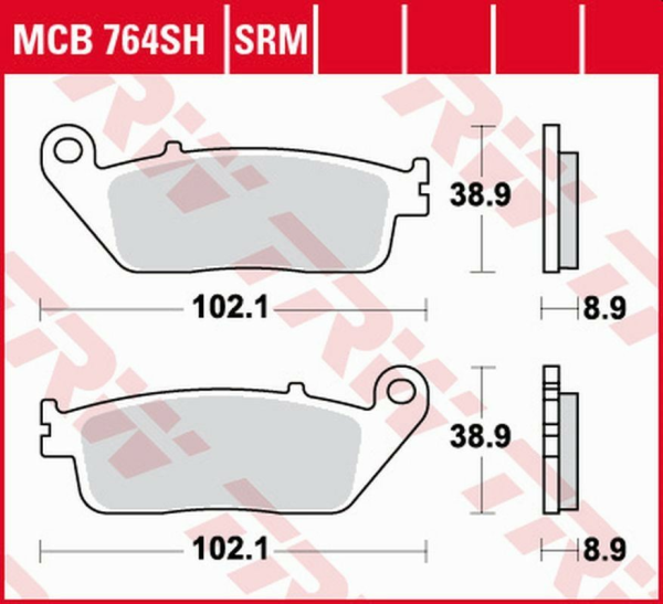TRW szinterezett első fékbetétek a HONDA FJS 400 SILVERWING '06–'16 / FJS 600 SILVERWING '01–'16 / YAMAHA XC 125 MAJESTY '14–'15 modellekhez, 1, nordicamoto.ro