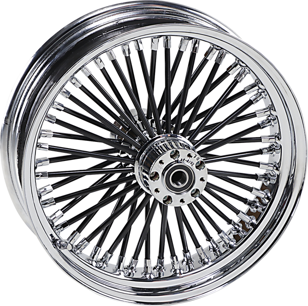 Fat Daddy Black 50-spoke Radial Laced Wheel Black, 3, nordicamoto.ro
