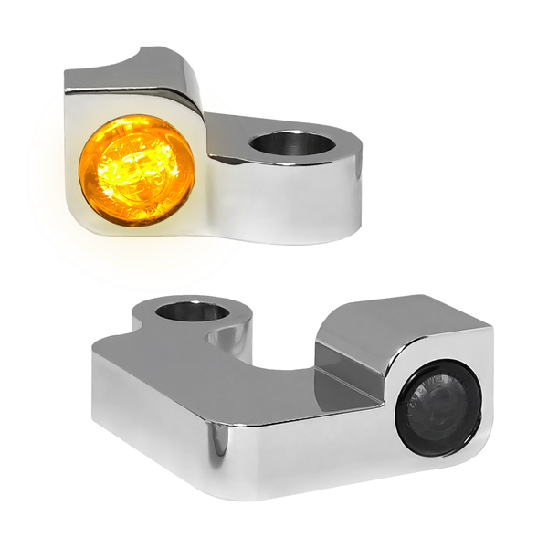 Nano Series Handlebar Turn Signals Chrome, 2, nordicamoto.ro