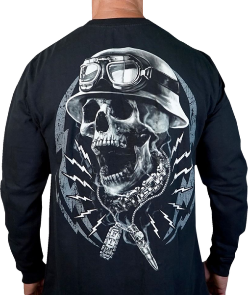 Flash And Bones Long-sleeve T-shirt Black XL, 3, nordicamoto.ro