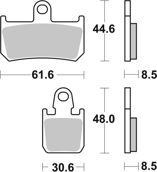 Ds Racing Dual Sintered Brake Pads, 2, nordicamoto.ro